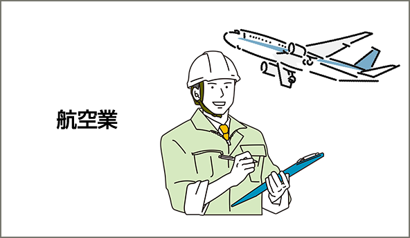 イラスト：特定技能産業分野　航空業